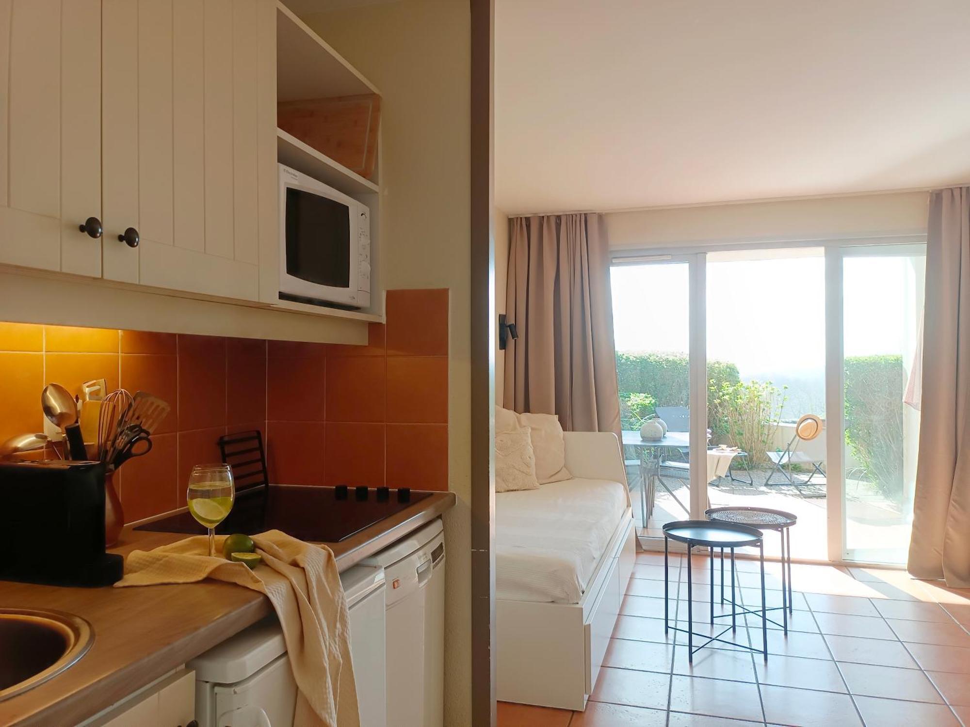 T1 Bis Avec Piscine Vue Golf Et Montagnes Apartment อาร์กองส์ ภายนอก รูปภาพ
