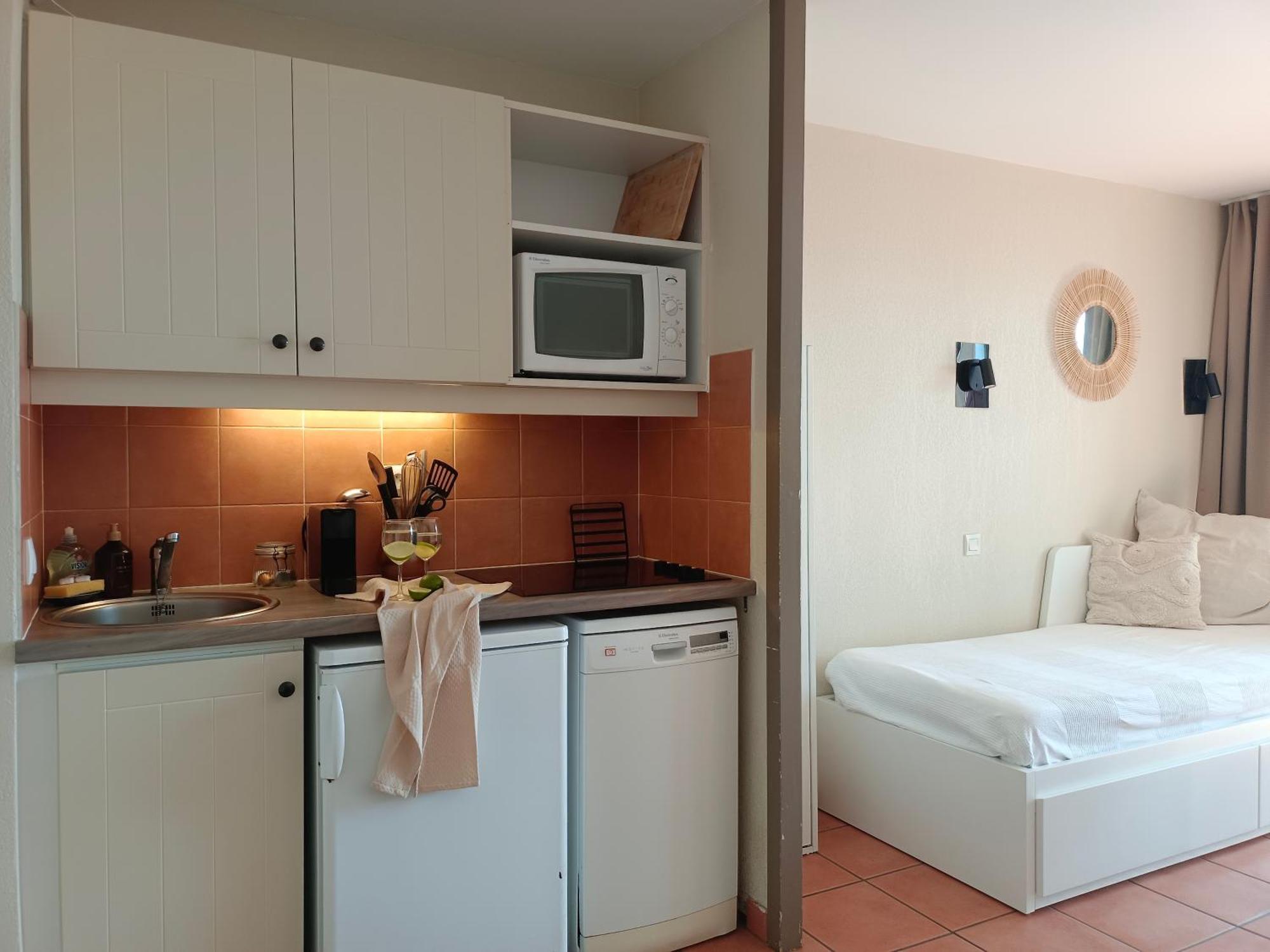 T1 Bis Avec Piscine Vue Golf Et Montagnes Apartment อาร์กองส์ ภายนอก รูปภาพ